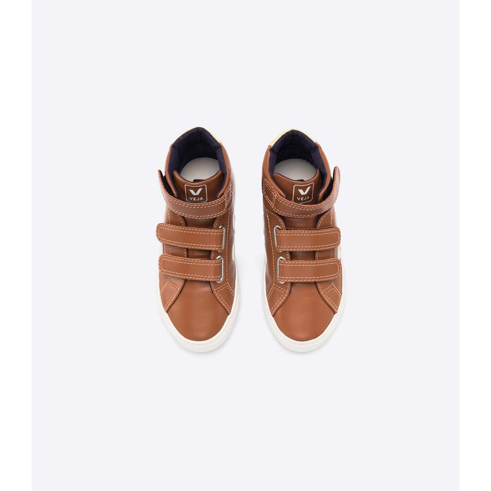 Coffee Kids' Veja ESPLAR MID LEATHER High Tops | AU 678AHK